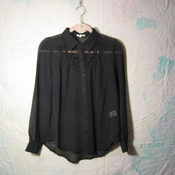 Sheer Button Up - Picture 1 of 5